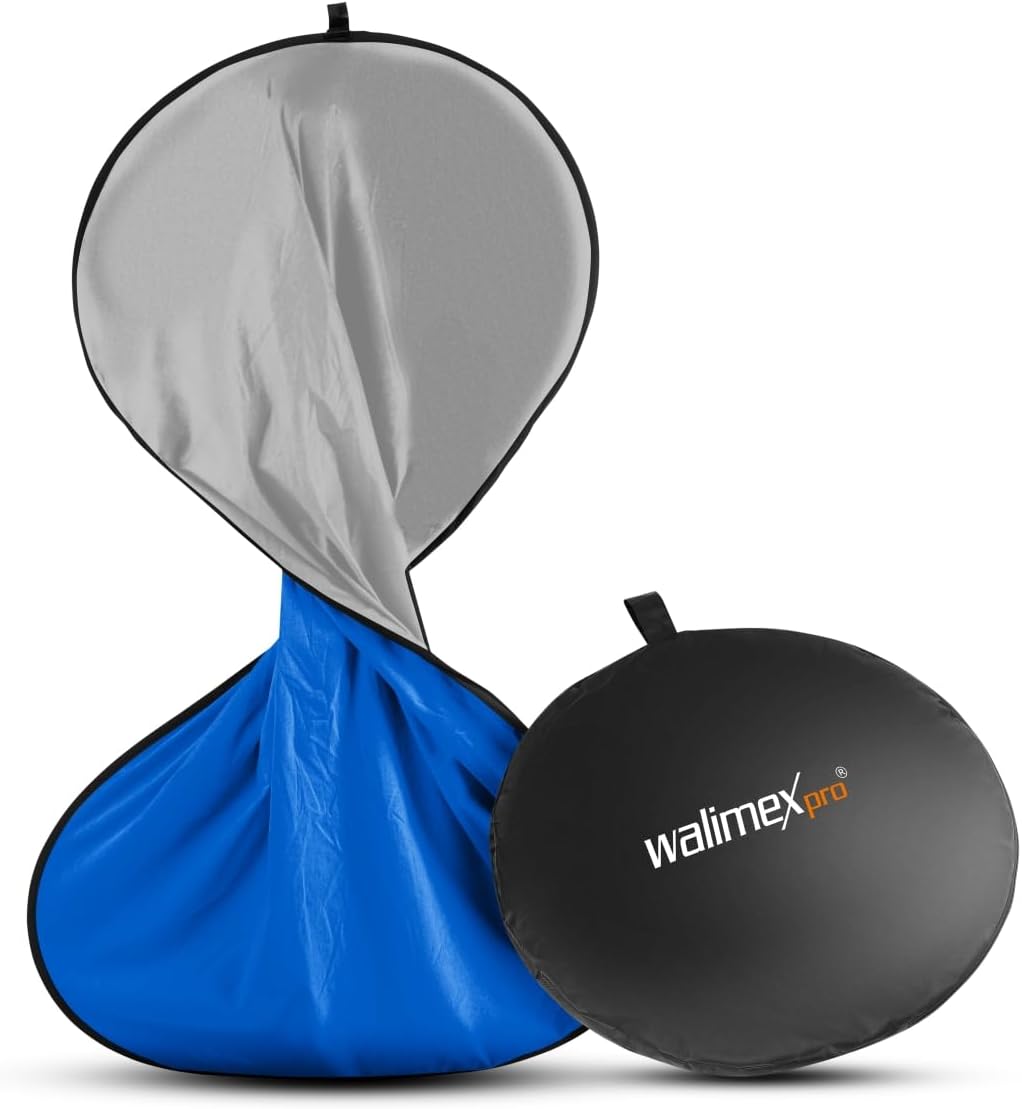 Walimex 2in1 Falthintergrund grau/blau (180x210 cm) 180x210 cm grau/blau, 180x210 cm grau/blau