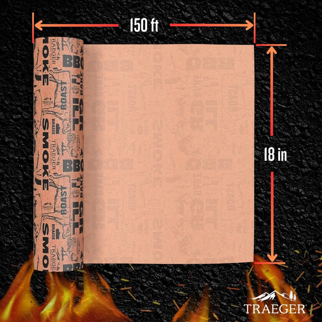 Traeger Grills BAC427 Papierrolle, 45,7 x 45,7 cm, hält Fleisch feucht, verbessert den Rauchgeschmac