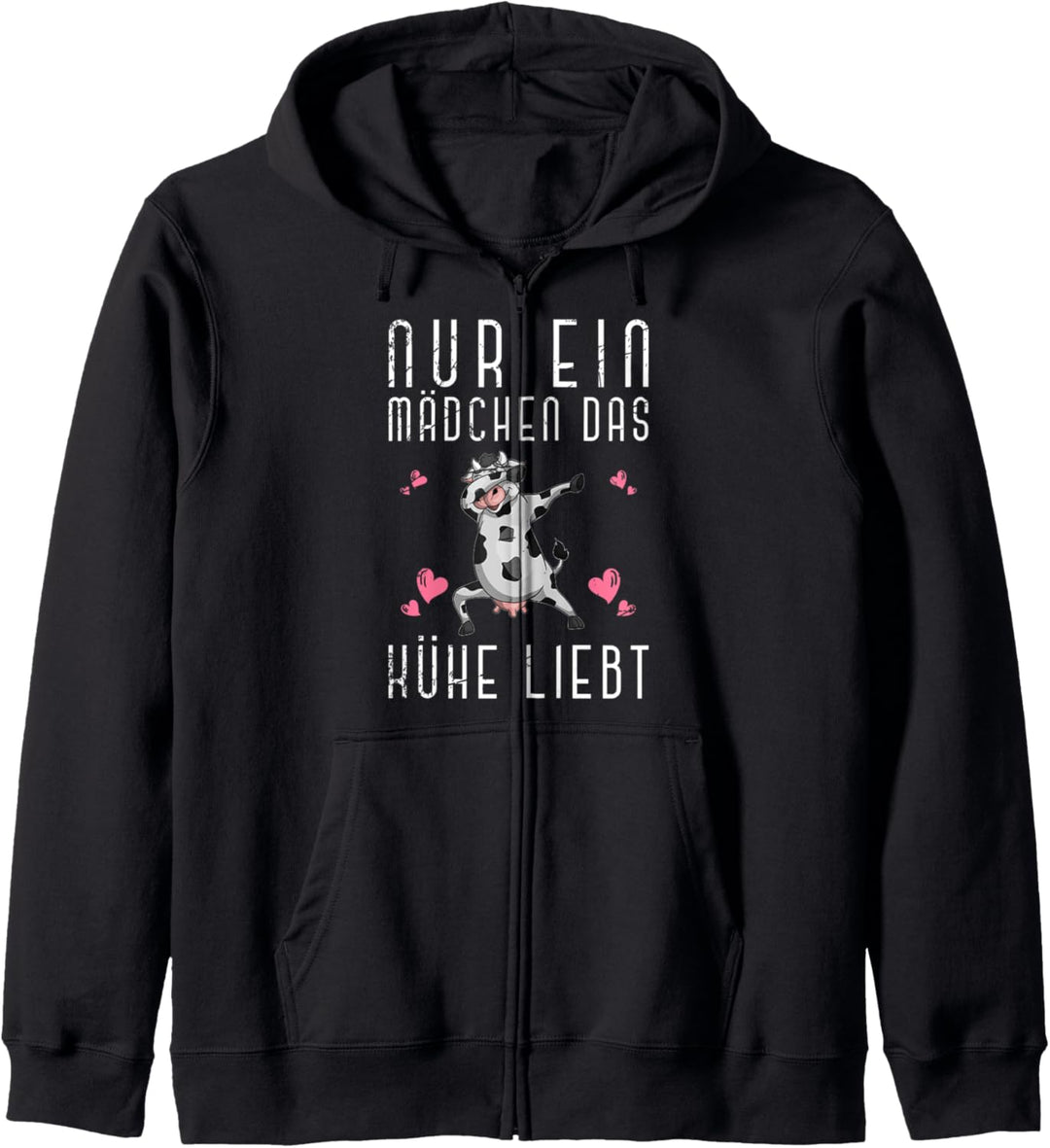 Nur ein Mädchen das Kühe liebt Bauernhof Tier Dabbing Kuh Kapuzenjacke