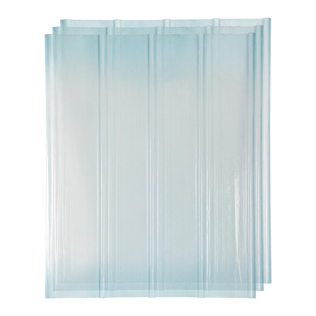3er Set FRP Trapezblech Wellplatten, Transparent, 90x160cm, 2mm Stärke, UV-beständig, Hagelfest, Wel