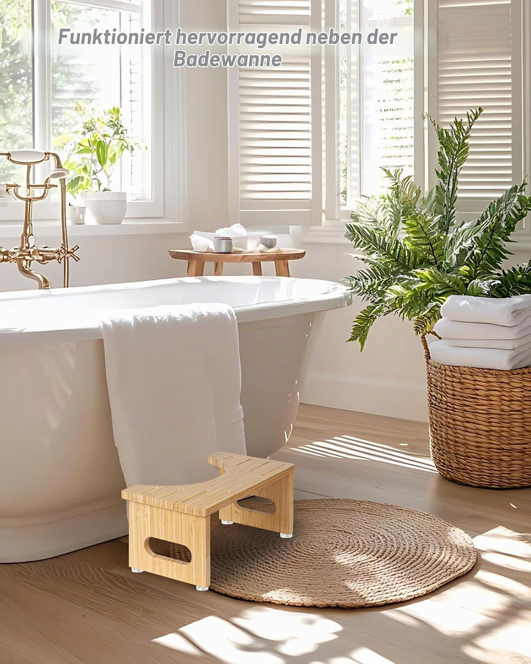 Toilettenhocker Holz – WC Hocker fur Erwachsene – Toilettenhocker Holz Klappbar - Squatty Kackhocker