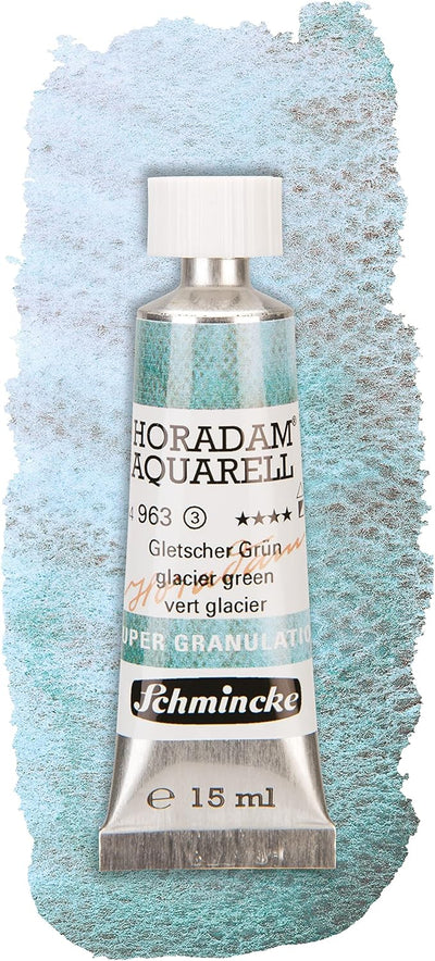 Schmincke – HORADAM® AQUARELL, Super Granulation Set Gletscher, 5 x 15 ml-Tuben, 74 840 097, Holzkas