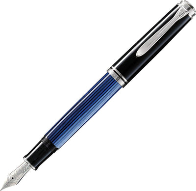 Pelikan Premium M405 Füllfederhalter, Feder B Farbe Plume schwarz/blau schwarz / blau, schwarz / bla