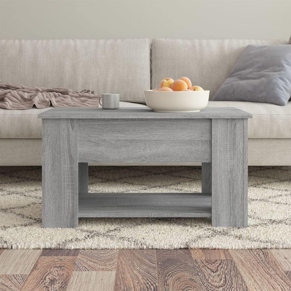 Couchtisch Höhenverstellbar 79x49x41 cm Beistelltisch Holz Wohnzimmertisch Modern Stilvollen Design