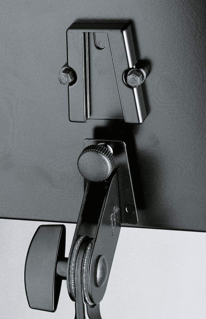 K&M 12140 Universal-Tischstativ Schwarz aus Stahl und Aluminium - mit Dreifuss zusammenlegbar
