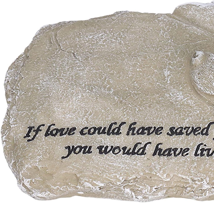 Natudeco Pet Memorial Stone Gifts Puppy Angel Garden Memorial Tombstone Resin Dog Cat Gravestone for