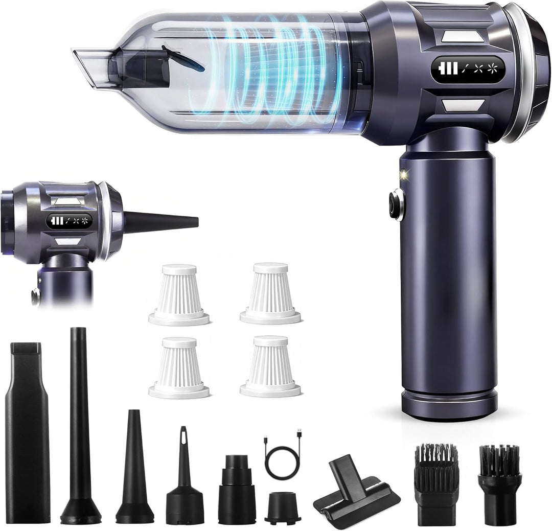 Citybee Handstaubsauger Akku Mini Staubsauger Kabellos - 25000Pa Handstaubsauger Stark 4 in 1 Autost