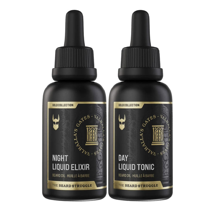 The Beard Struggle Bartöl Set Tag & Nacht – Bartpflege & Bartwuchsöl Bundle für Männer – Feuchtigkei