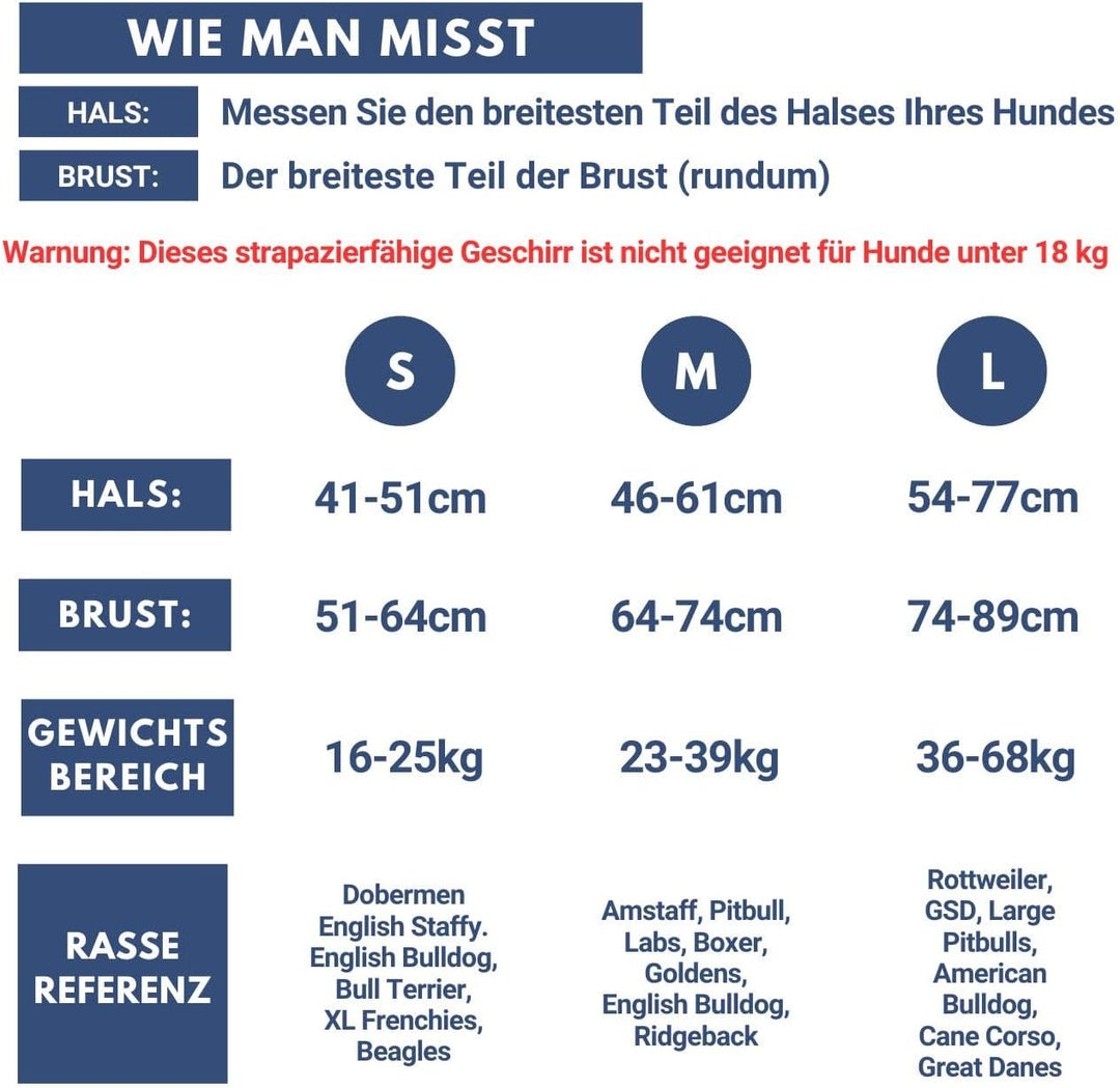 Spark Paws No-Pull Hundegeschirr – Entwickelt für Sicherheit und Kontrolle, ideal für grosse, kräfti
