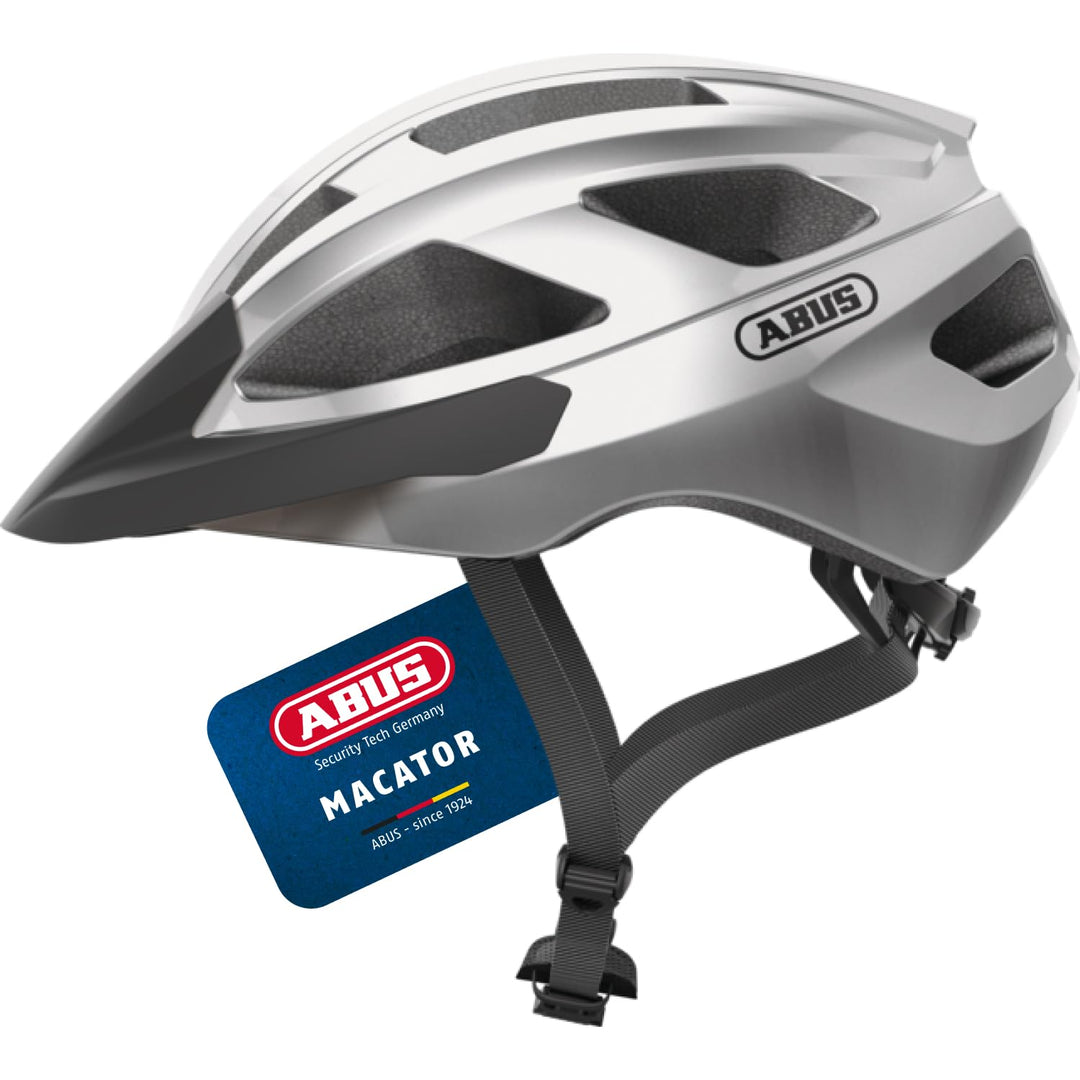 ABUS Rennradhelm Macator - sportiver Fahrradhelm für Einsteiger - auch für Zopfträger/-innen - für D