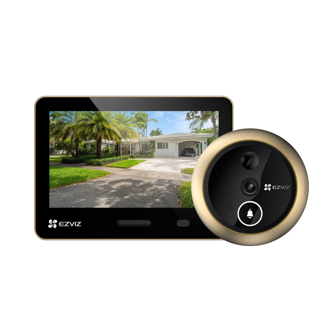 EZVIZ WLAN Türspion mit 5,5-Zoll-Farbbildschirm, 4K Kabellose Video Türklingel Kamera mit 155° Weitw