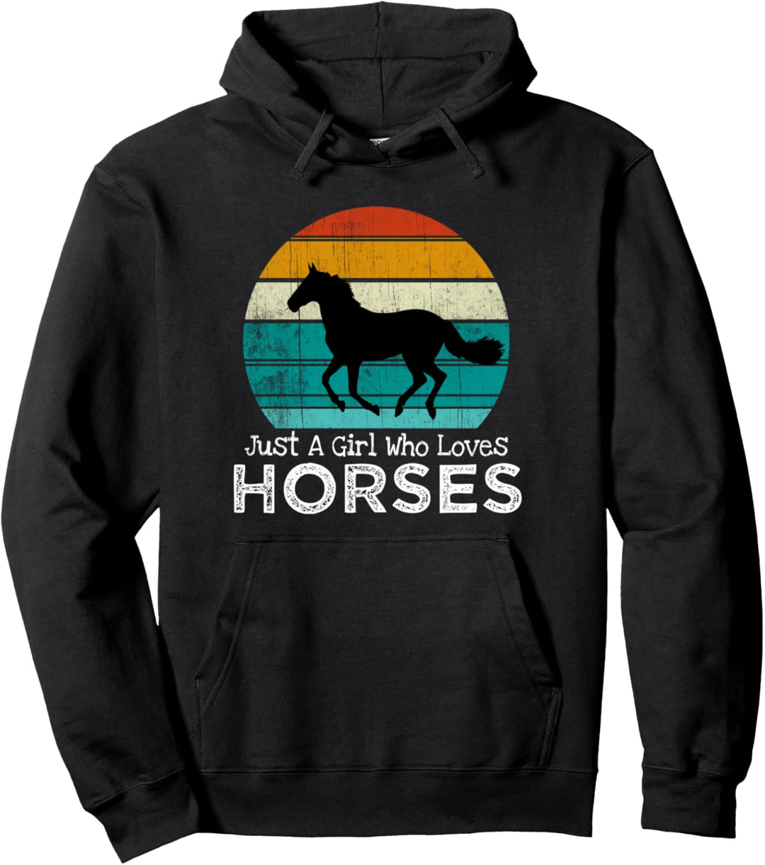 Just A Girl Who Loves Horses Pferd, Mädchen, Teenager, Frauen Pullover Hoodie