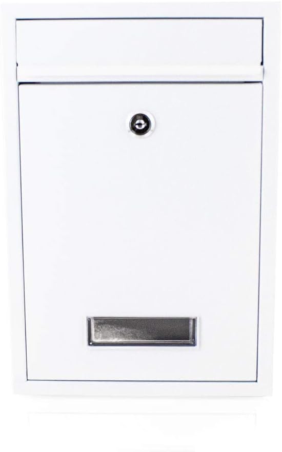 BITUXX® Kompakter Mini Briefkasten Wandbriefkasten Letterbox erweiterbar zur Briefkastenanlage (Weis