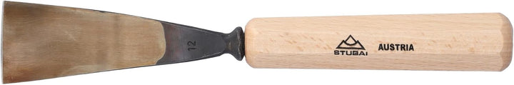 STUBAI Stemmeisen Stechbeitel Serie 52 - Form 12 | Gebogenes Flacheisen 40 mm, mit Holzgriff, zum Vo