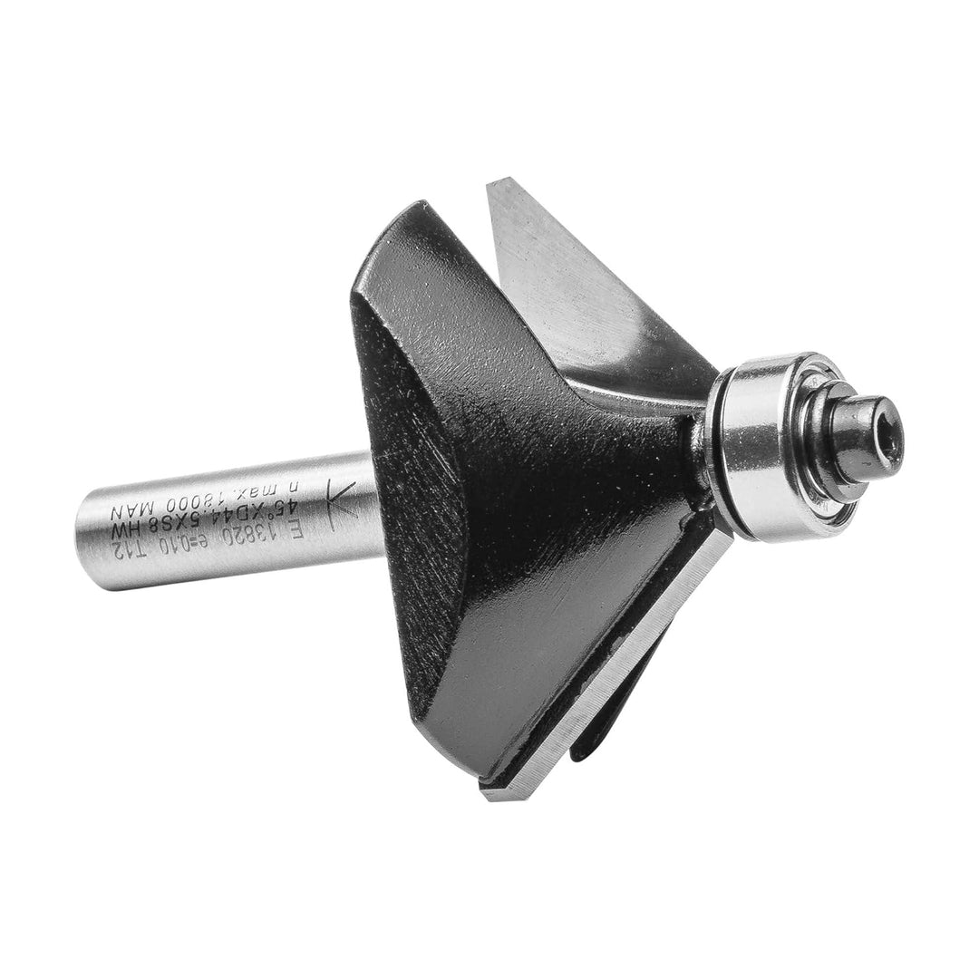 ENT 13820 Fasefräser HW, Schaft (S) 8 mm, Durchmesser (D) 44,5 mm, NL 15,9 mm, E 45°, SL 32 mm, mit