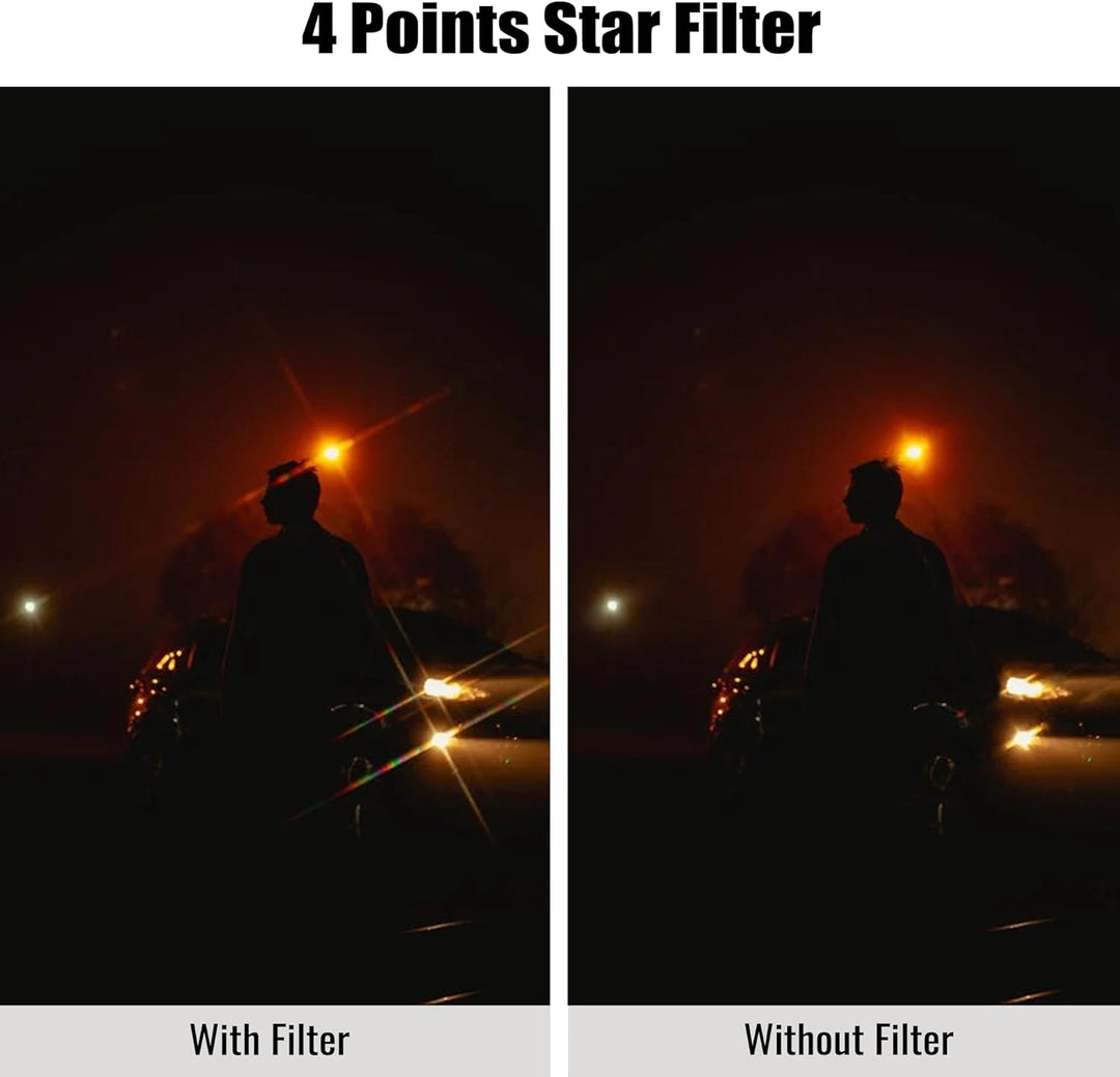 Walking Way Sternfilter 37mm Star Filterset 4 Punkte, 6 Punkte, 8 Punkte mit Filtertasche Sternenfil