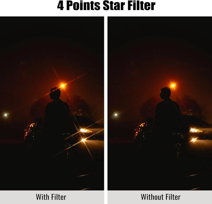 Walking Way Sternfilter 37mm Star Filterset 4 Punkte, 6 Punkte, 8 Punkte mit Filtertasche Sternenfil