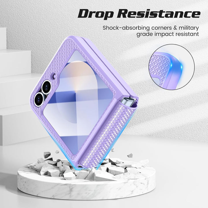 Doeshine für Samsung Galaxy Flip 6/Z Flip 7 FE Hülle [Not for Flip 7] mit Scharnierschutz & Displays