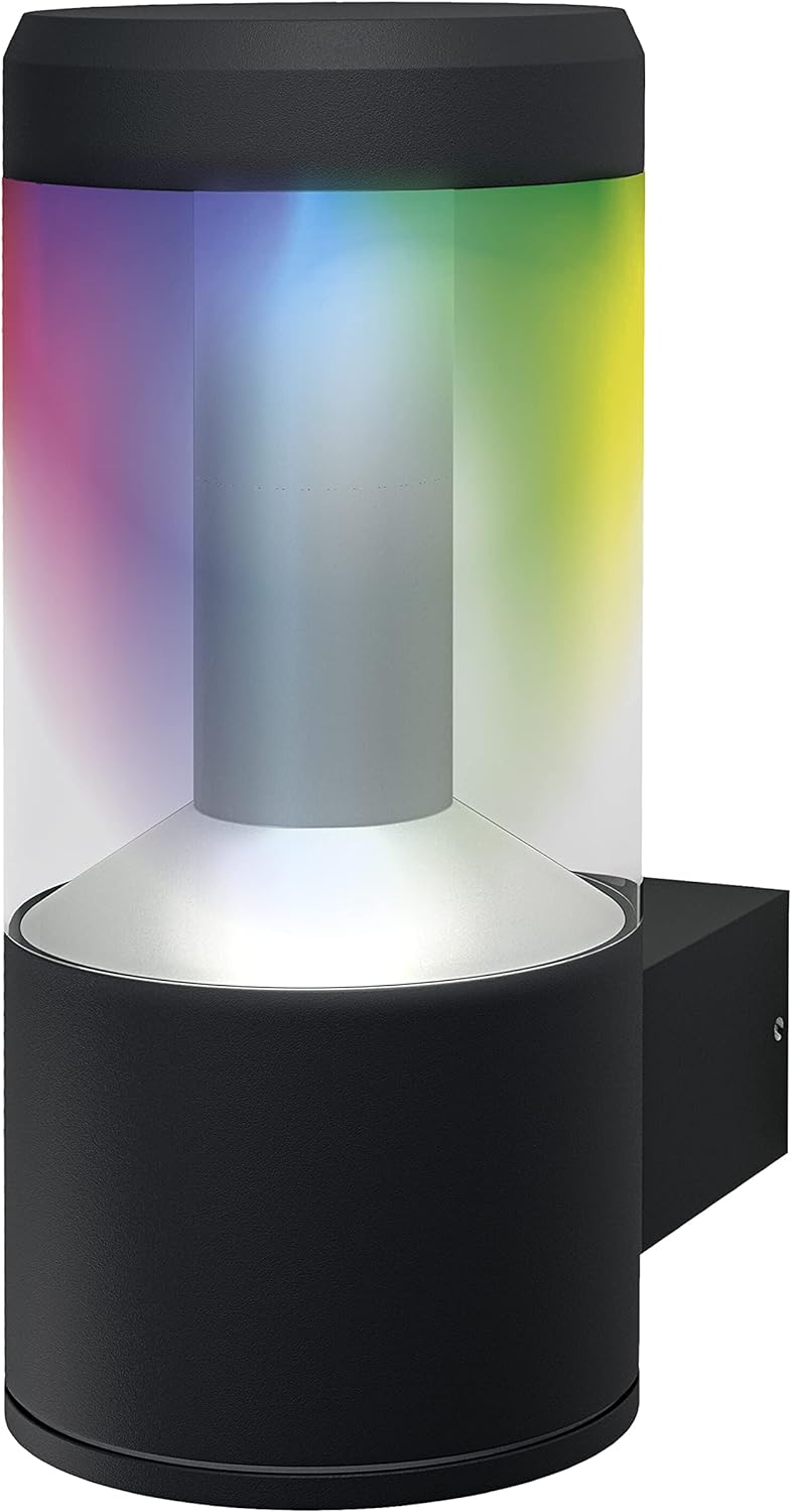 LEDVANCE Smarte LED-Wandleuchte mit Bluetooth Mesh Technologie, Lichtfarbe änderbar (2700-6500K), RG