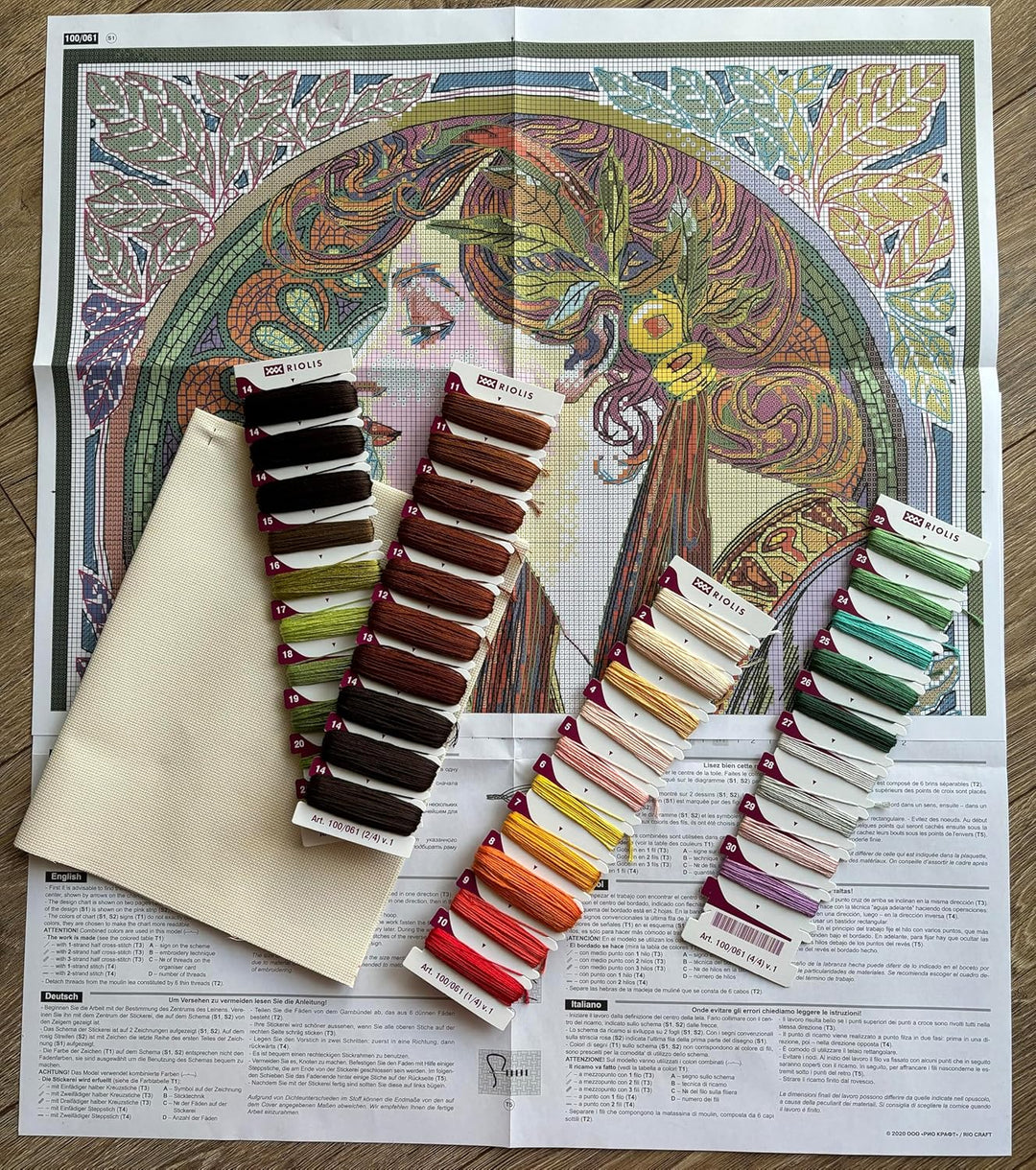 Riolis 100/061 Kreuzstich Set, Baumwolle, Mehrfarbig, 30x30cm 30x30cm Mehrfarbig, 30x30cm Mehrfarbig