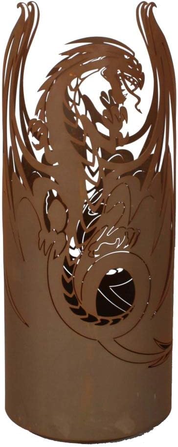 Ferrum Edelrost Feuerkorb, Fliegender Drache, 1-0952