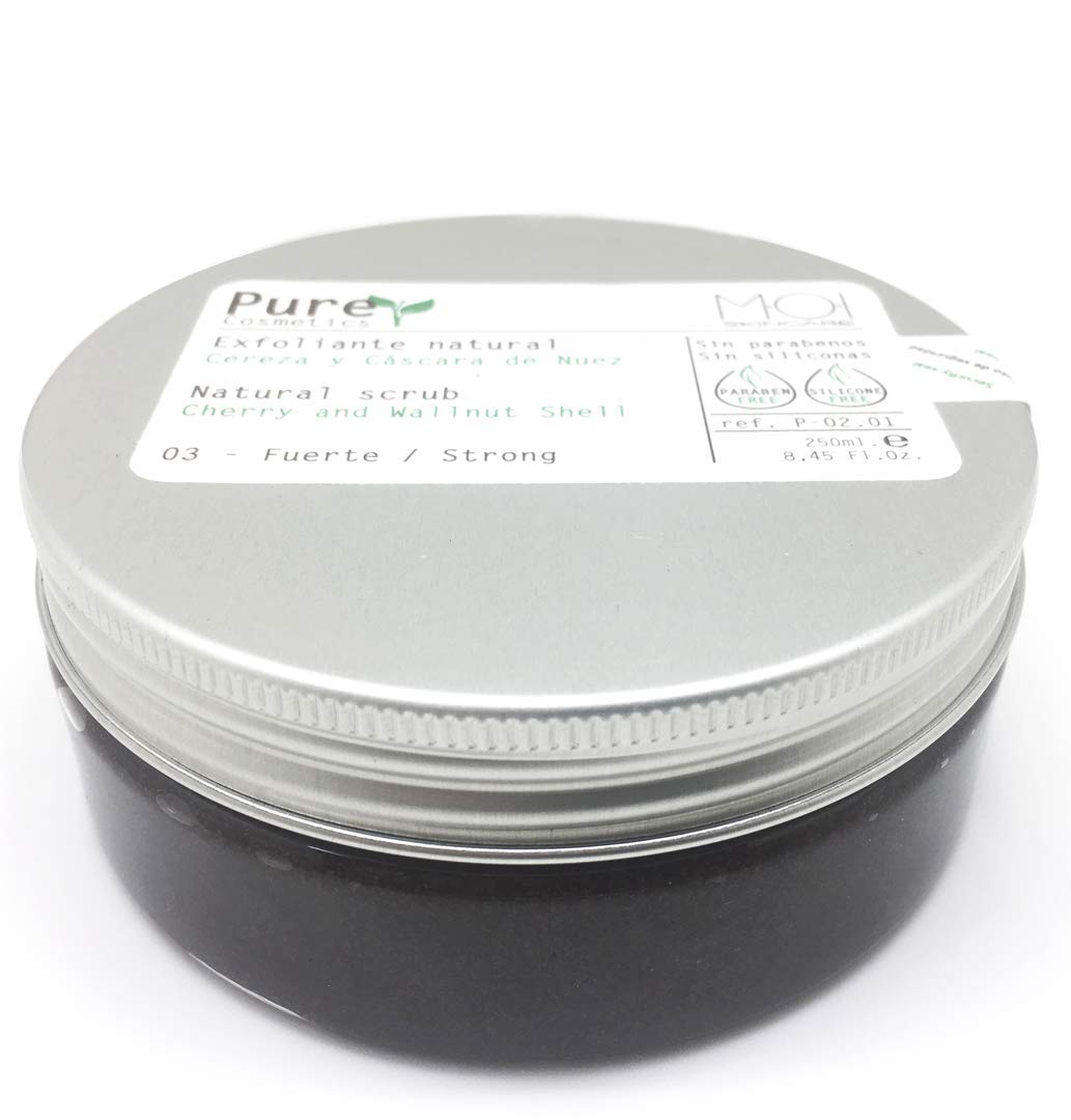 Pure Cosmetics Natürliches Peeling, Kirsche und Walnussschale, 250 ml, professionell