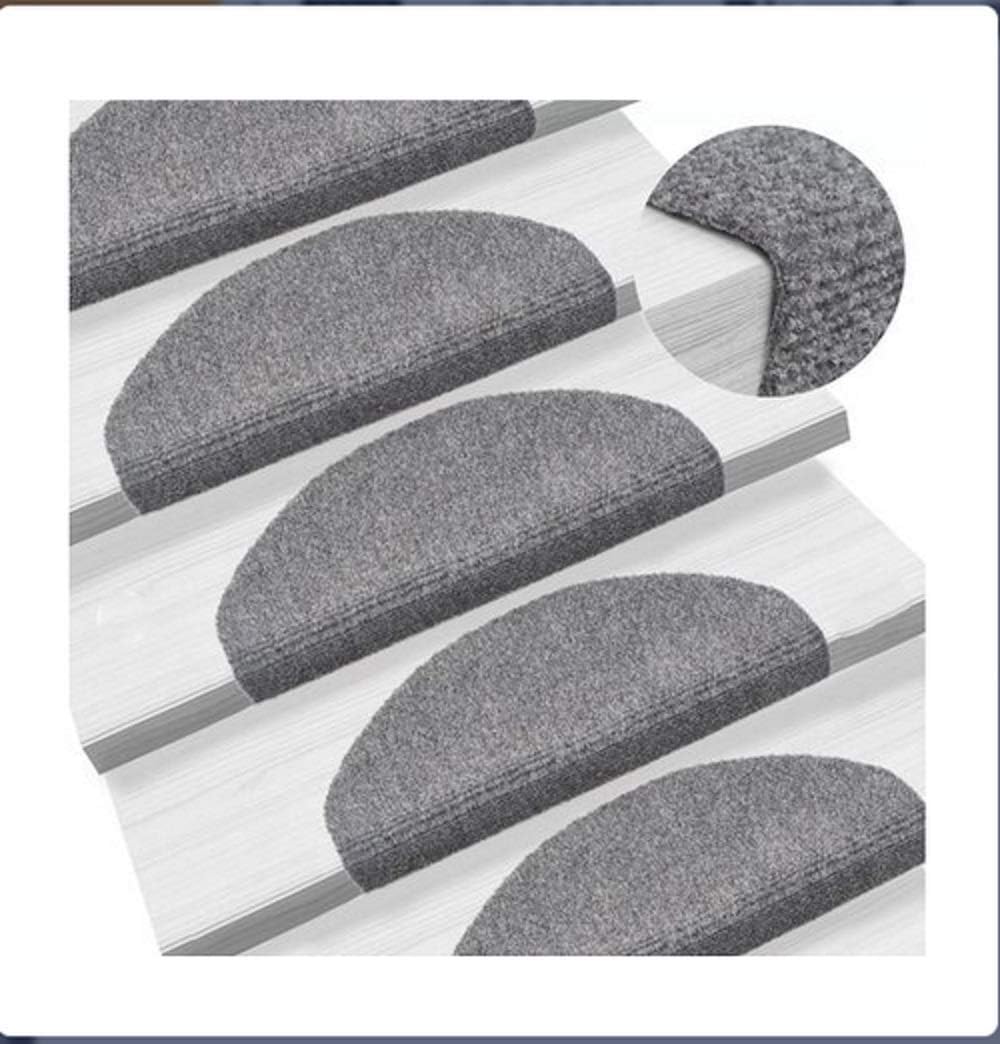 Stufenmatten, Treppenstufen Matten 15er Set, Anti-Rutsch Treppen Treppenstufen Kann Geschnitten Werd