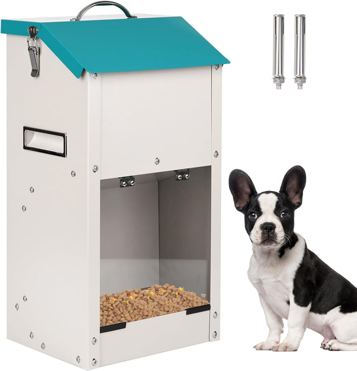 Futterautomat für Hunde - Fassungsvermögen 7 kg, Kann Das Futter Vor Feuchtigkeit SchüTzen, Anti-Nag