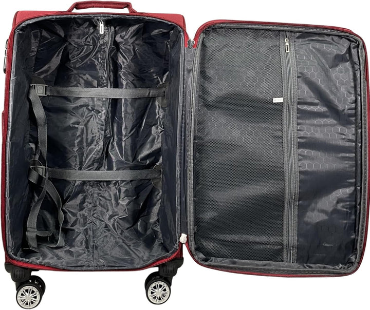 MY TRAVEL BAG Stoff Reisekoffer Trolley Erweiterbar mit Zwillingsrollen (M/L/XL/XXL oder 4er Set) We