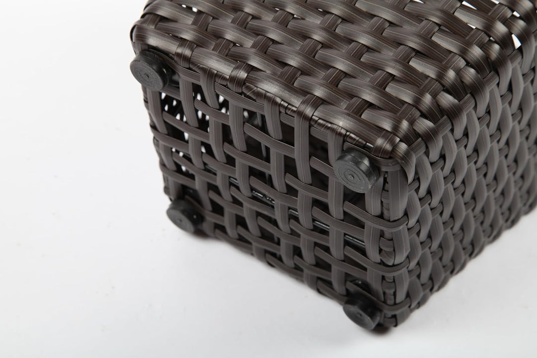 point-garden 4X Blumenkübel Pflanzkübel Pflanzgefäss Blumentopf aus Polyrattan Höhe 25-67cm