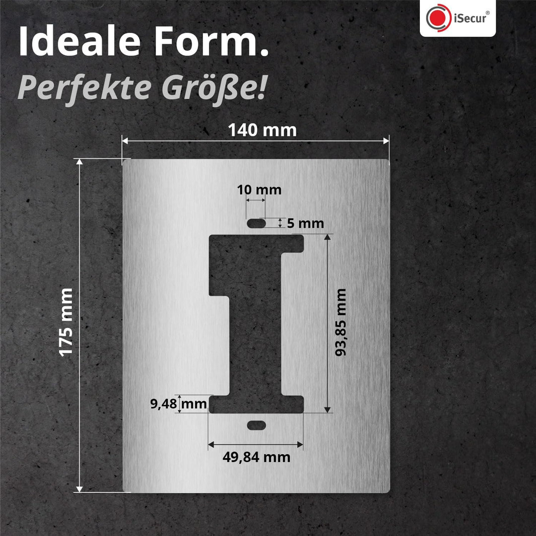 iSecur Blende passend für Ring Akku-Videotürklingel aus Edelstahl I Video-Doorbell 2. Gen 3 Plus 4 (