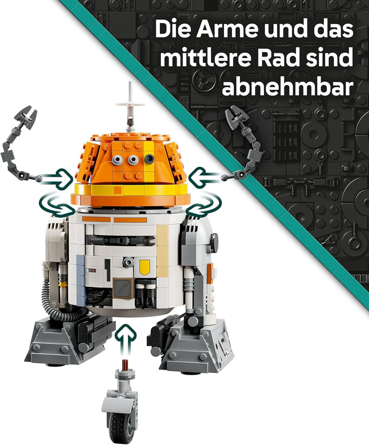 LEGO Star Wars 75416 Ahsoka Astromech-Droide Chopper (C1-10P) Figur - Spielzeug mit beweglichem Kopf