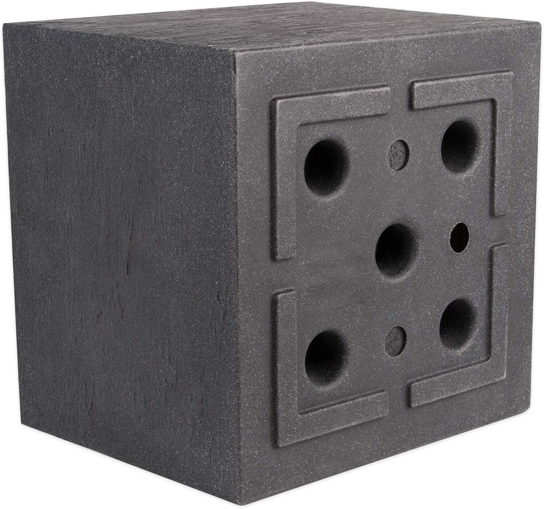 BigDean Pflanzkübel 39x39 cm gross - Granitstein-Optik in Anthrazit - Für Aussen, frostsicher & wass