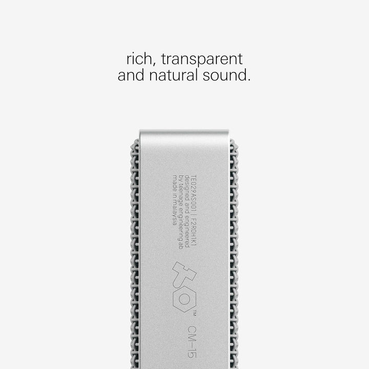 Teenage Engineering cm–15 (Tragbares Feldmikrofon, USB-C Audiointerface, Bluetooth, integrierter Akk