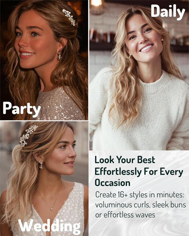 RUNATURE Blond Haartressen Echthaar Exensions Aschbraun mit Platinblond Tressen Echthaar Zum Einnähe