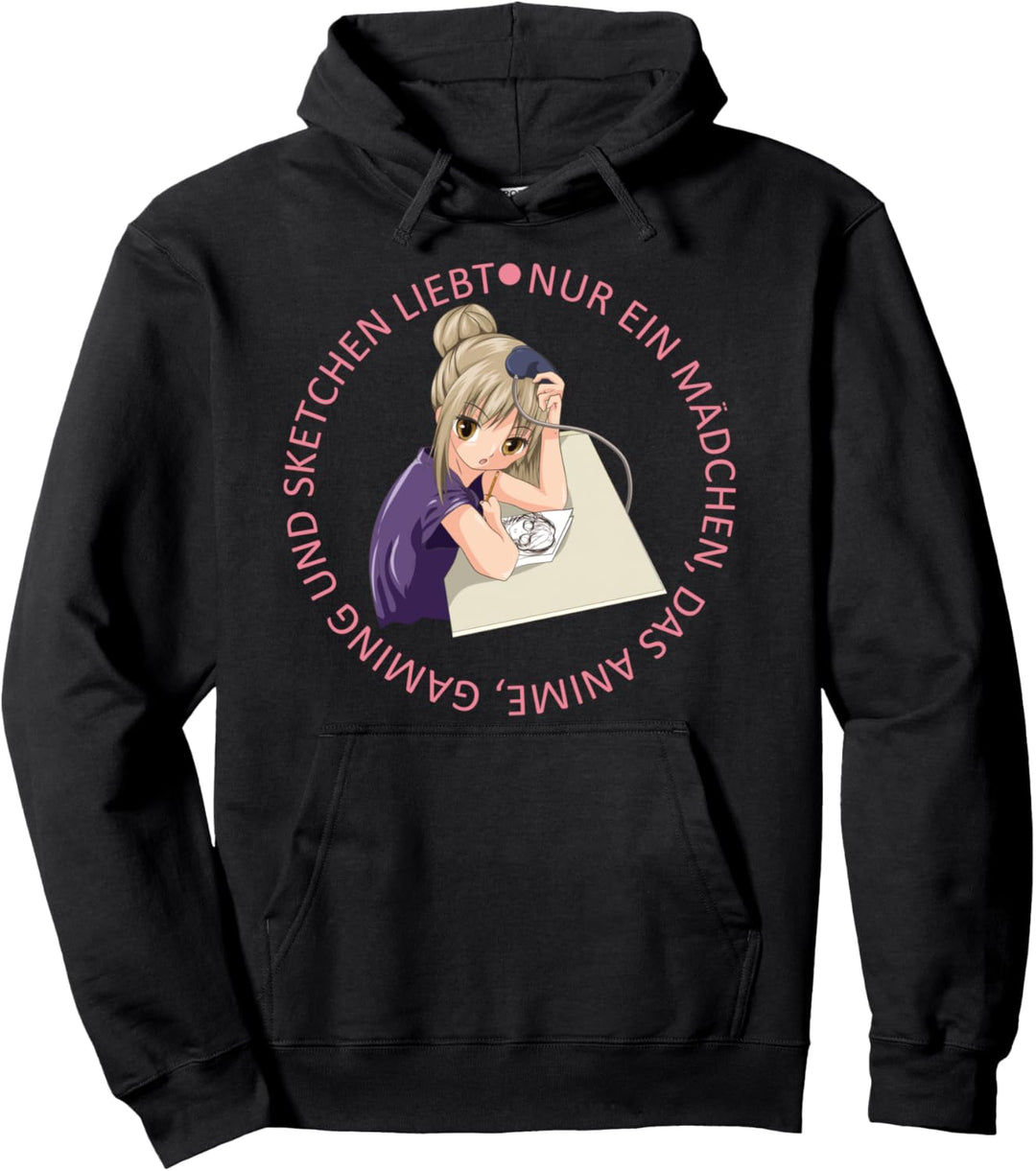 Japan Manga Sketchen Videospiel Gaming Anime Gamer Mädchen Pullover Hoodie