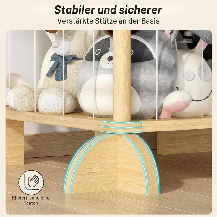 COSYLAND Stofftier-Aufbewahrungsturm - Stofftierhalter mit Gummiband für Spielzimmer Schlafzimmer Ki