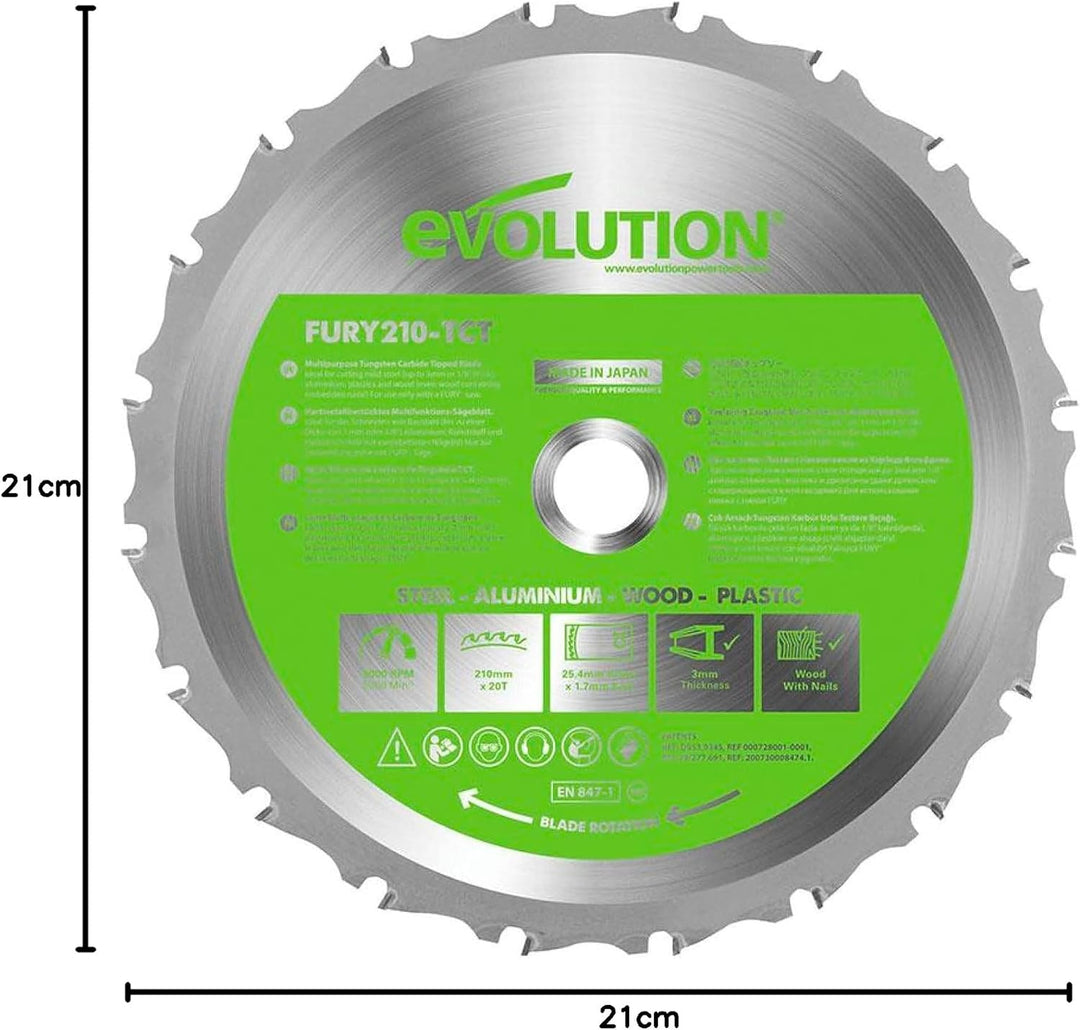Evolution FURY 210 mm Multifunktionsscheibe, 210 mm