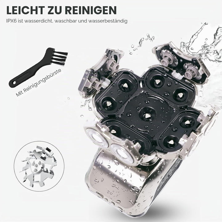 2024 Neue verbesserte 9D-Kopfrasierer mann, Anti-Pinch-Elektrorasierer, 5-in-1-Pflegeset mann, nass/