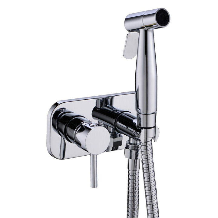 trustmi Messing verdeckter Hot und kalten Bidet Spritze Wasserhahn Kit, chrom