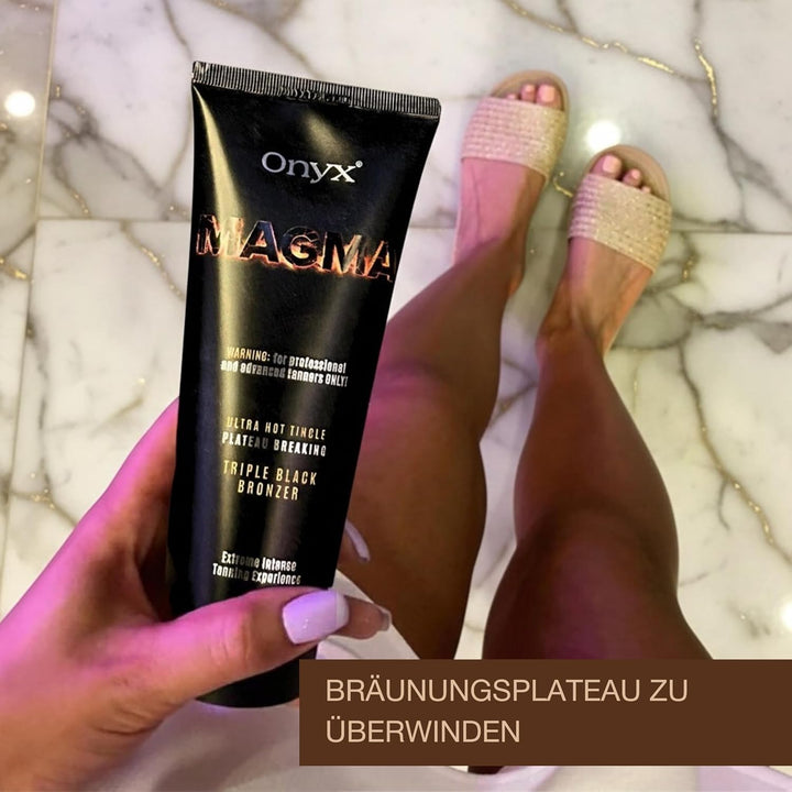 Onyx Magma Solarium Creme mit Bräunungsbeschleuniger und Tingle Effekt - Ultra Hot Triple Black Bron