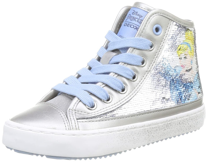 Geox Mädchen J Kalispera Girl D Sneakers 24 EU Silber, 24 EU Silber