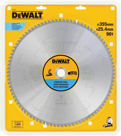 Dewalt DT1922-QZ Metall-Kreissaegeblatt 355/25,4 90TFZ, für Edelstahl