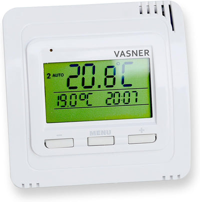 VASNER Funk Raumthermostat Set VFTB-US Unterputz für Infrarotheizung, digital, bis 9 Empfänger, prog