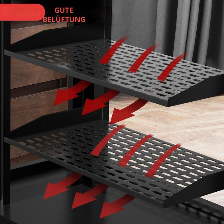 Pyle 2-Pc 1U Server Rack Shelf, Vented Shelves for Good Air Circulation, Cantilever Mount, Wall Moun