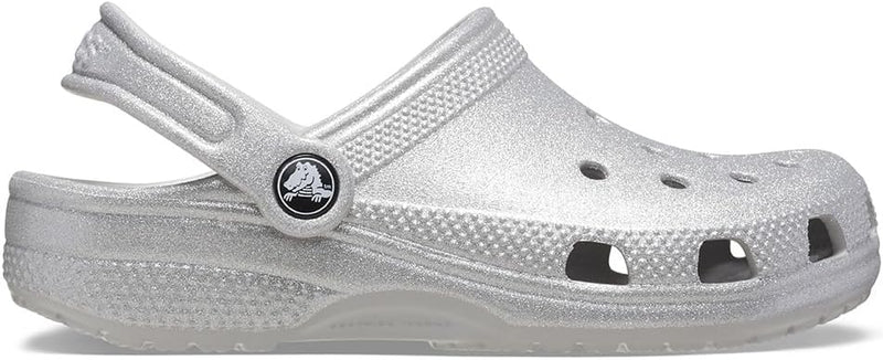 Crocs Unisex Kinder Classic Glitter Clog T Holzschuh 28/29 EU Silver Glitter, 28/29 EU Silver Glitte
