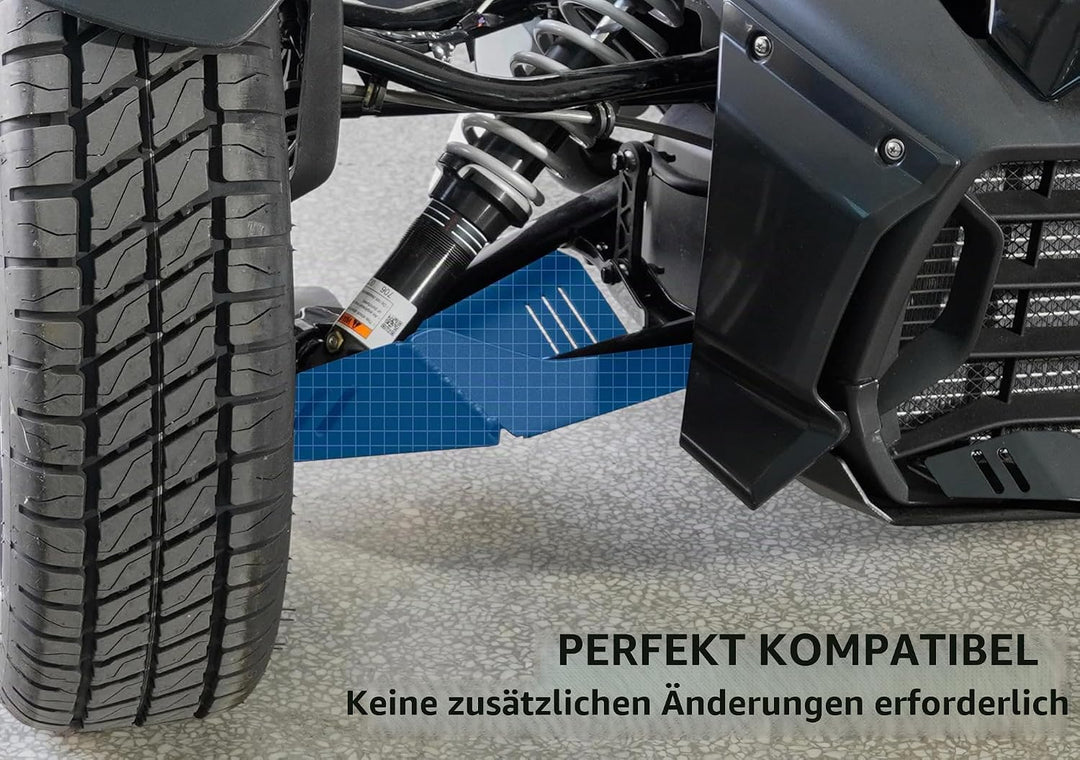 Aluminium-Spritzschutz für Can-Am Ryker, SAUTVS Schwarze A-Arm-Schutzfolien für Can-Am Ryker, alle M