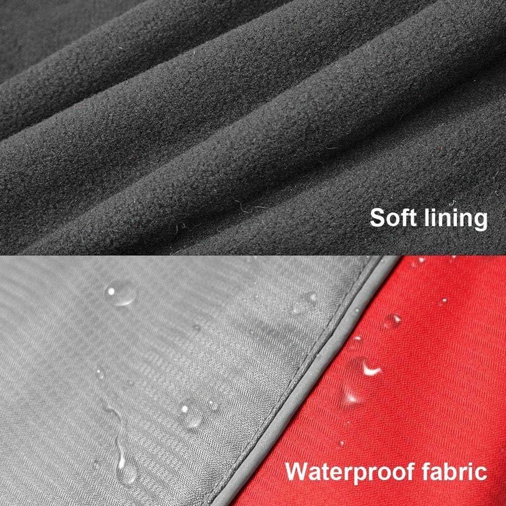 AxSpeed Hundebekleidung für Herbst und Winter, warm, gepolstert, wasserdichte Jacke (schwarz, 2XL) s