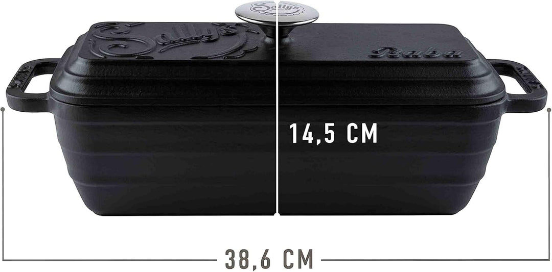 Sallys Gusseisen Brot- Backform Baba (Carbon Black), Carbon Black
