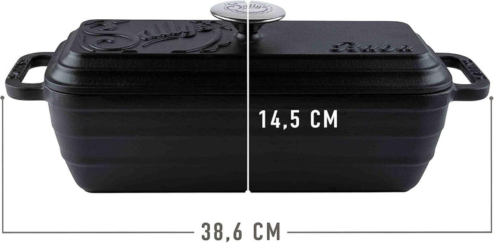 Sallys Gusseisen Brot- Backform Baba (Carbon Black), Carbon Black